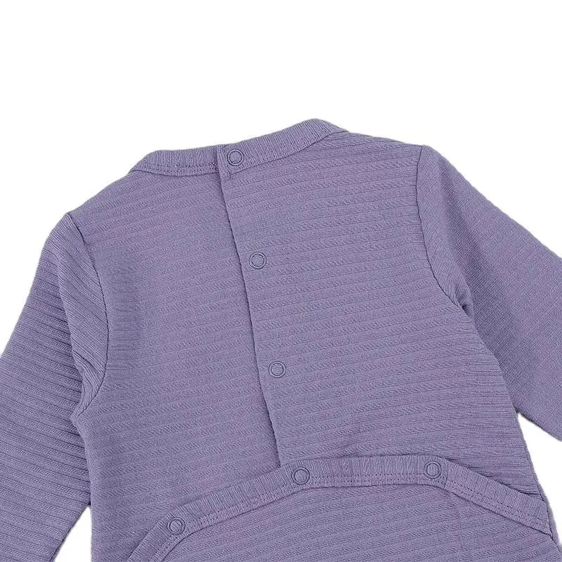 Elegant Baby Romper Winter Ribbed Pajamas Overalls with Contrast Pockets for Boys And Girls Footies for Autumn
