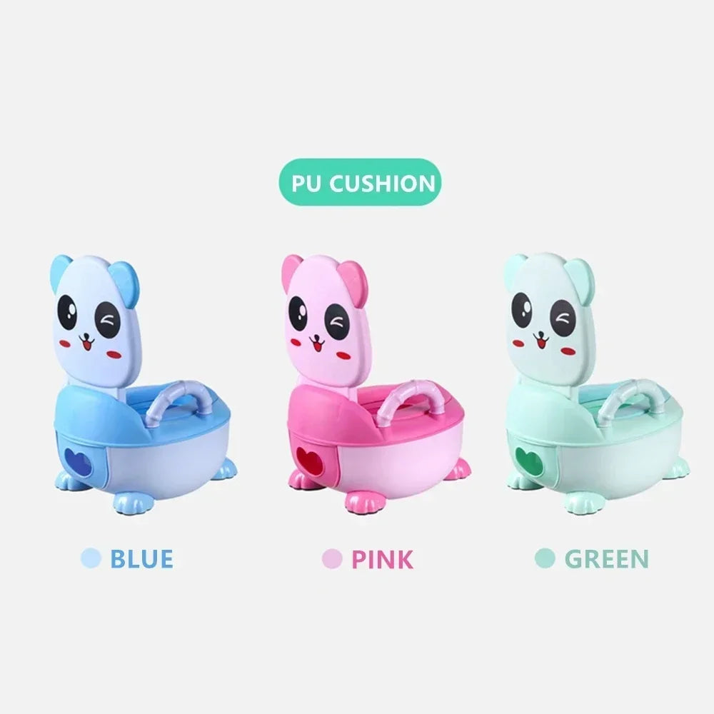 Panda Baby Potty Boys and Girls Potty Training Seat Children's Pot  Urinal Infant Cute Toilet Seat WC -Free Cleaning Brush