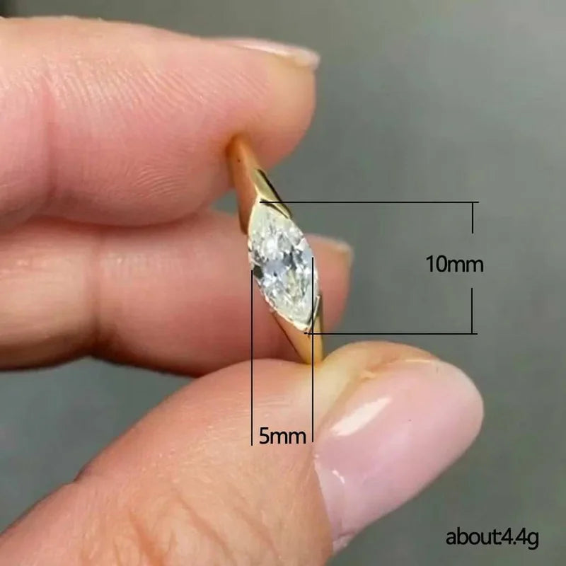 925 Sterling Silver Hot Sale Wedding Bands Women Rings with Marquise Zirconia Simple Elegant Female Accessories Trendy Jewelry