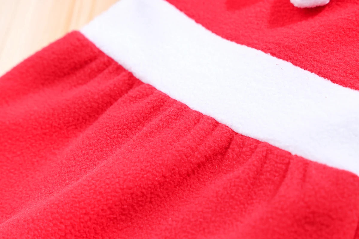 IURNXB Infant Baby Girl Dress with Hat Socks Christmas Outfits 3pc Set Cute Santa Claus Long Sleeve Princess Skirt Dresses 0-18M