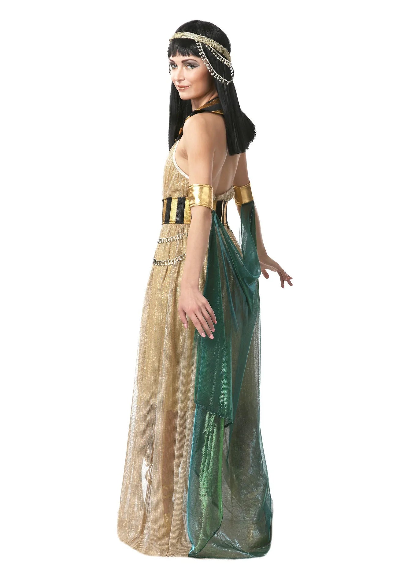 Halloween Costume Egyptian Pharaoh King and Queen Clothes Princess Couple Ancient Roman Greek Warrior Outfit  Men's Women's