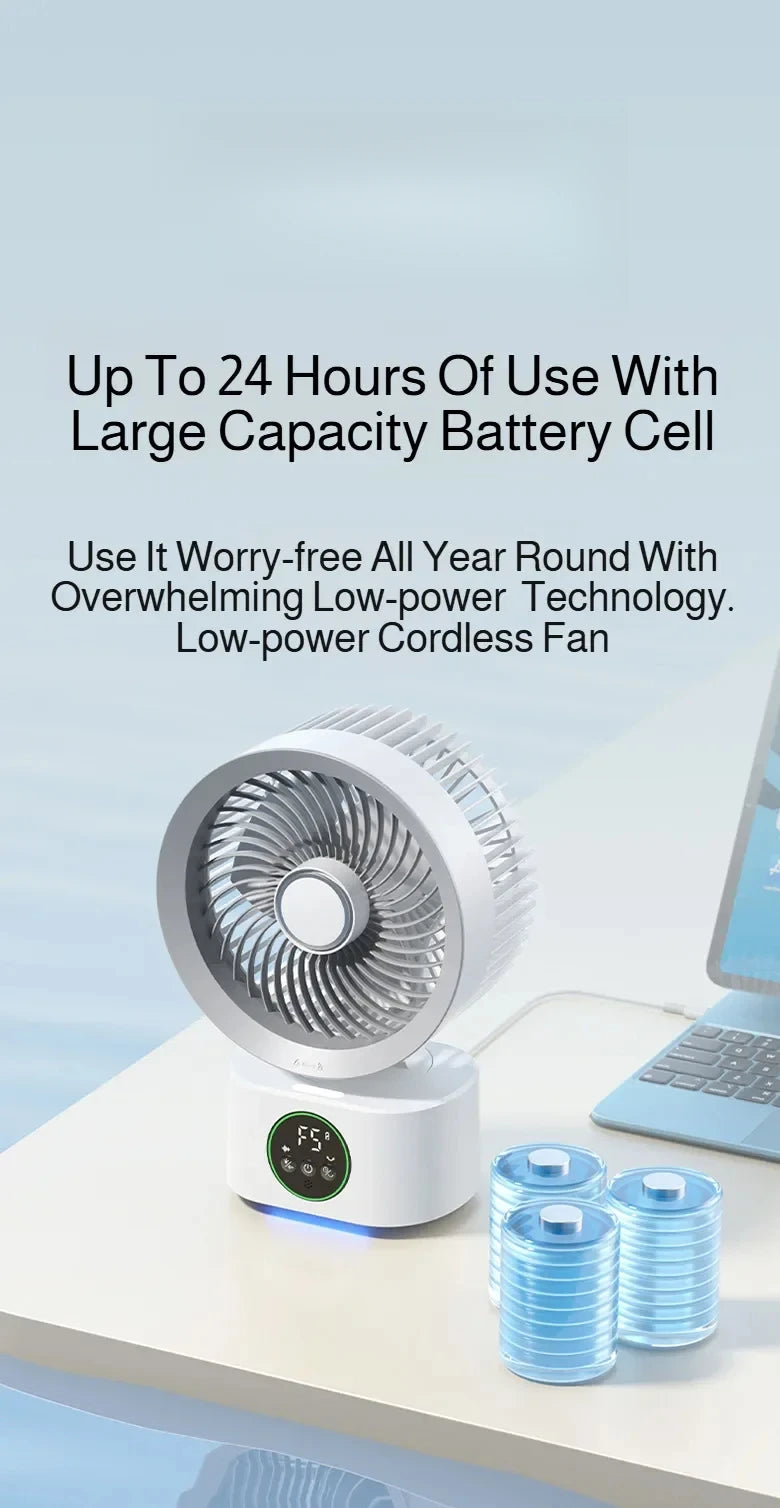 New Portable Wall-Mounted Fan With Remote Charging Usb Electric Folding Fan Nightlight Air Cooler Home Shake Cooler Household