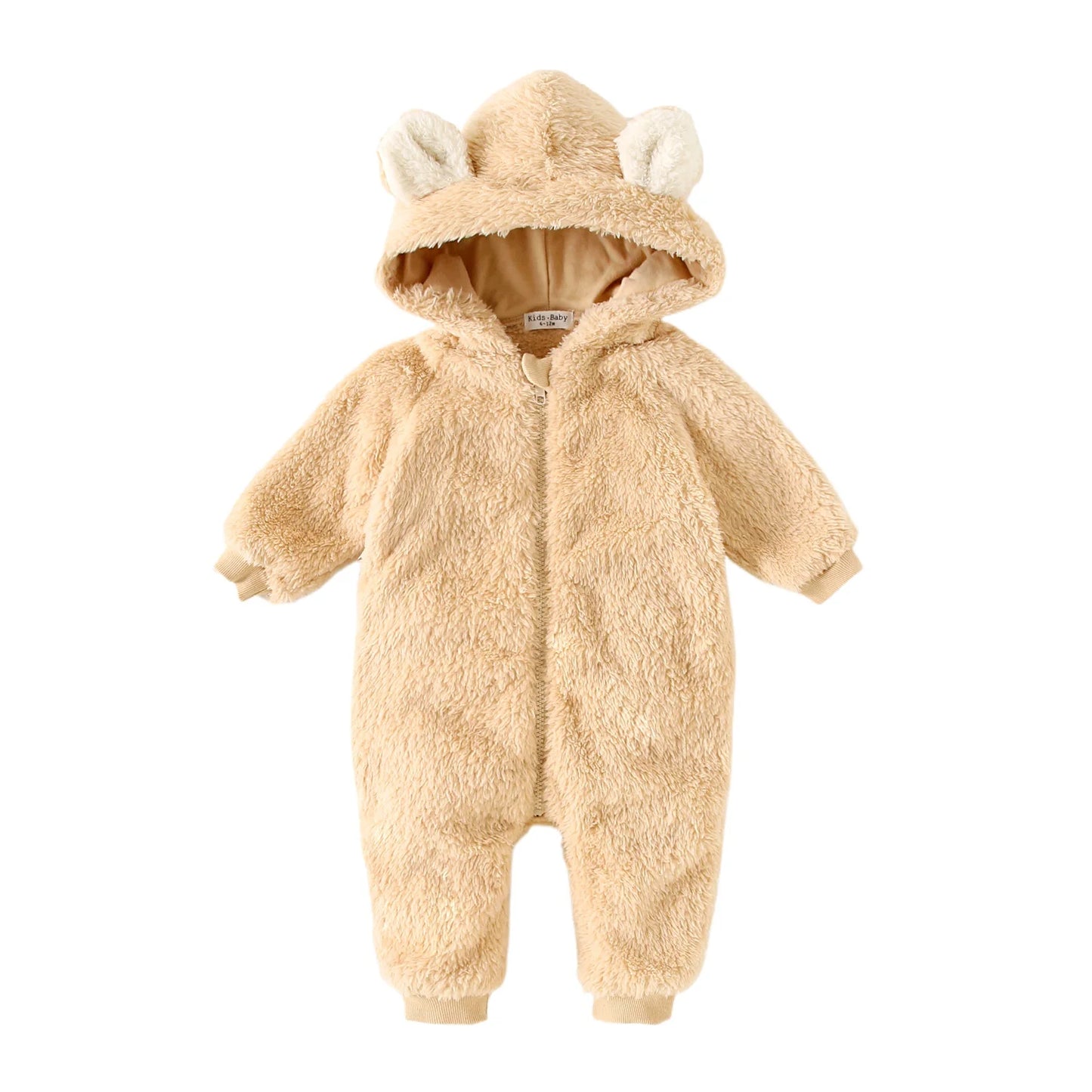 Sanlutoz Winter Fleece Thickened Zipper Toddler Long Sleeve Jumpsuits Clothing Warm Baby Rompers Cute Animal Hooded
