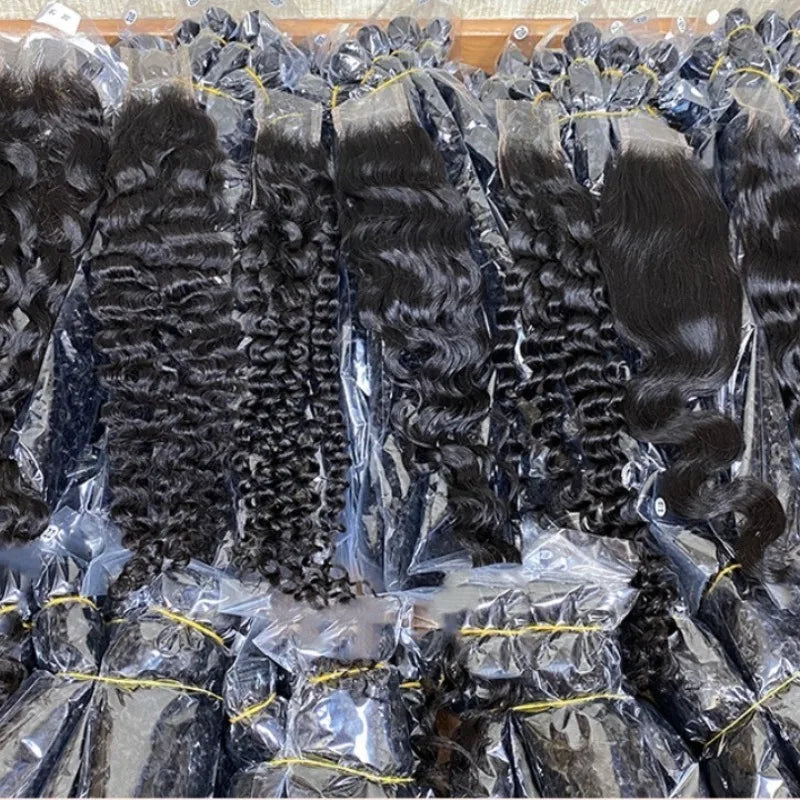 HD Premium 20 Inch 2*6 Lace Closure  Burmese Curly Human Hair Full Hand Weaving Brazilian Virgin Remy for Black Women Wig Making