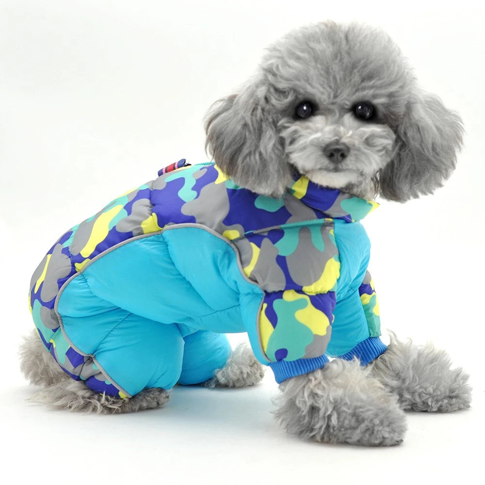 Winter Dog Coat Warm Waterproof Puppy Down Jacket Lightweight Outdoor Windproof Snowsuit Cold Weather Apparel for Small Dogs