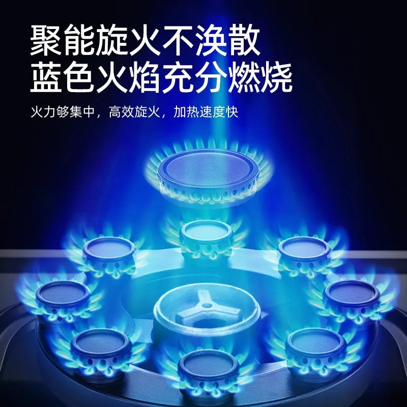 PESKOE Double Burner Gas Stove, 5.2KW High Power, Tabletop & Built-in for Natural Gas & Liquefied Gas Home Use