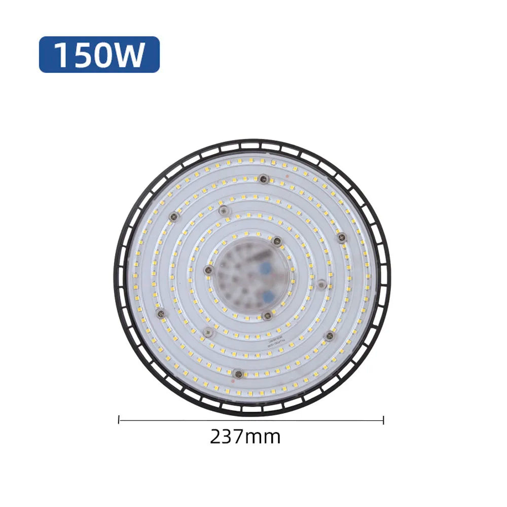 High Bay Lights 100/150/200W 220V Super Bright UFO LED Waterproof Commercial Market Warehouse Garage Industrial Lighting