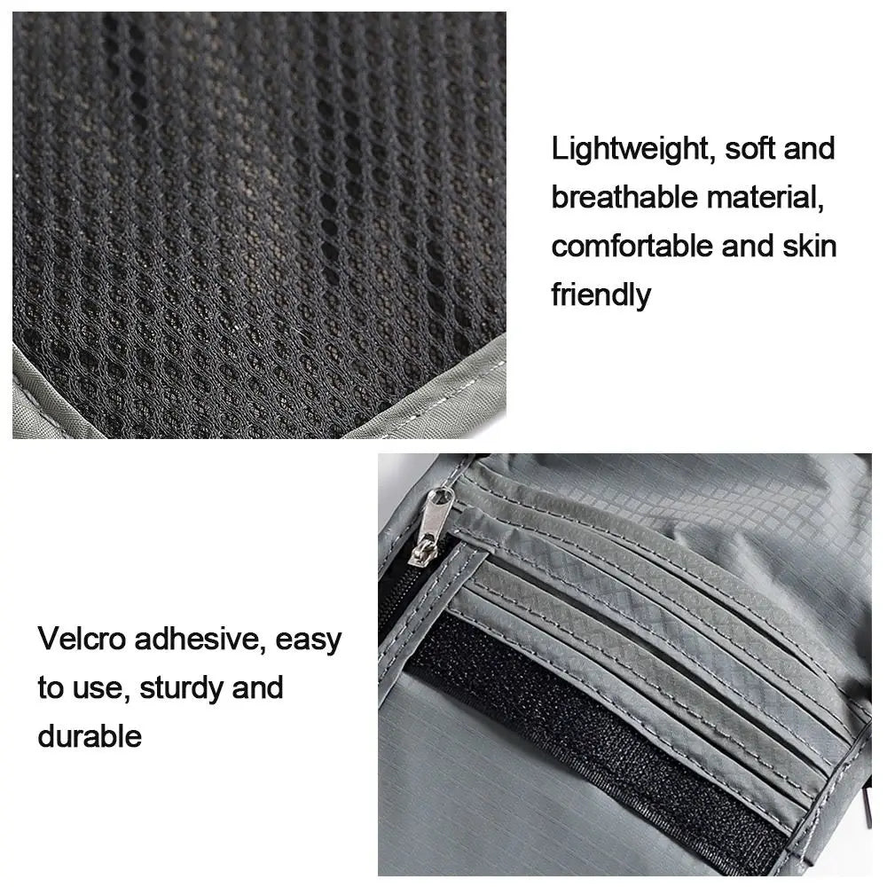 Waterproof RFID Nylon Travel Document Bag - Neck Wallet Money Pouch for Passport Cards - Storage Bag for Travel Essentials
