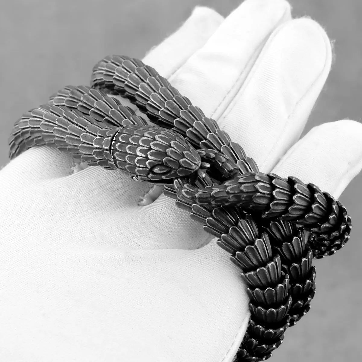 Fashion Gothic Snake Necklace Stainless Steel Men's Hip Hop Biker Punk Necklace Vintage Snake Boy Friend Jewelry Wholesale