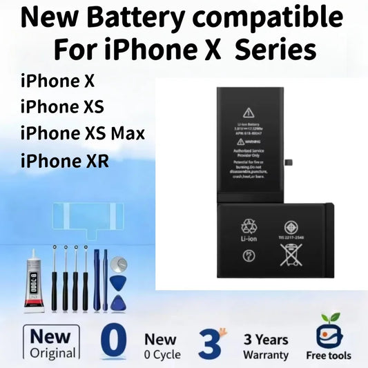 New Battery compatible For iPhone X / iPhone XR / iPhone XS / iPhone XS Max Mobile Phone Batteries+Free Tools