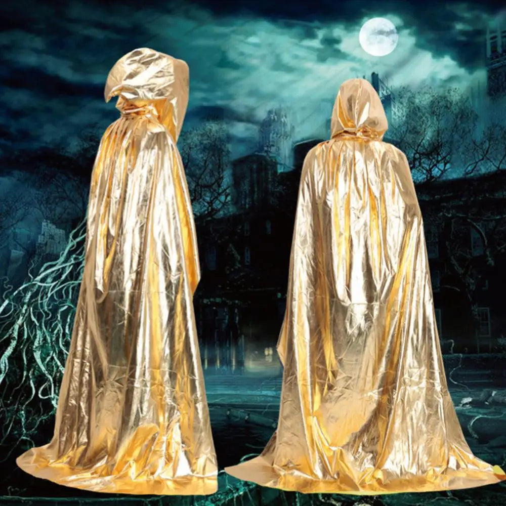 Halloween Medieval Robes Witch Wizard Cloak Cape Party Death Ghost Devil Cosplay Costumes Halloween Hooded Cloak