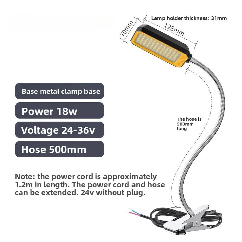 18W/25W LED Machine Tool Work Light With Strong Magnetic Extended 50-80cm flexiable Hose 24V/220V Lathe Punch MachineTable Lamp