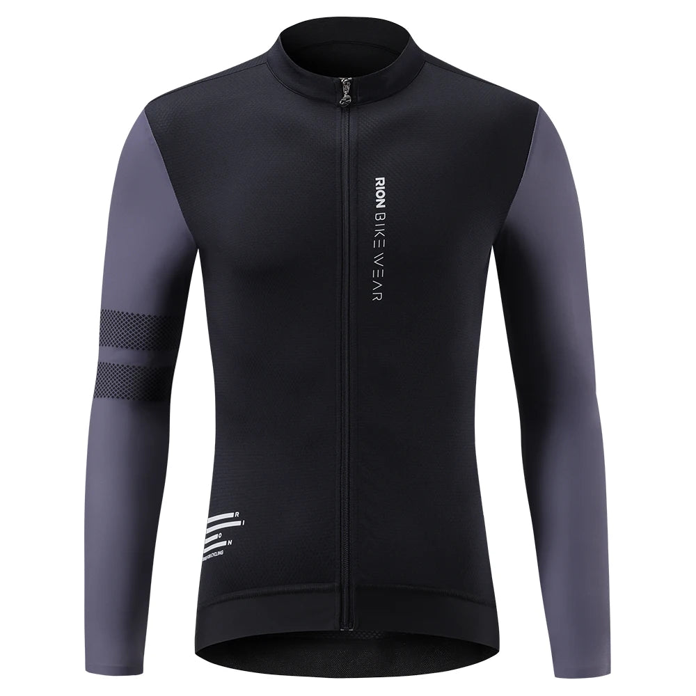 RION Men Cycling Jerseys Long Sleeves MTB Jersey Bike Shirts UPF 50+ Sun Protection Pro Team Uniform Mountain Bicycle Clothing