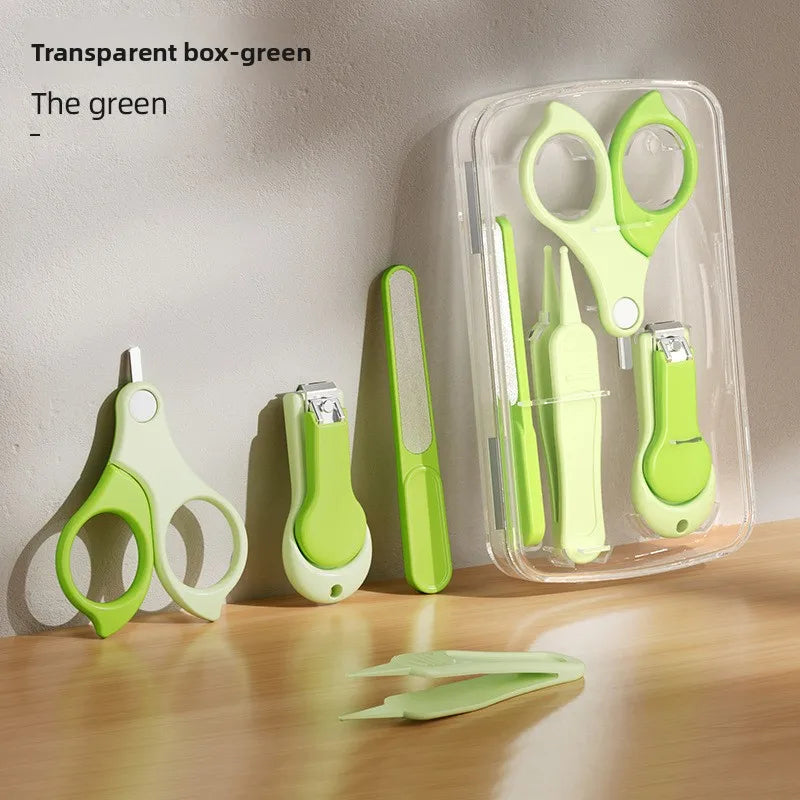 Baby Nail Clipper Set - Newborn-Safe Nail Scissors,Anti-Pinch Skin Nail Cutter Kit, Gentle Precision Grooming Tools for Infants