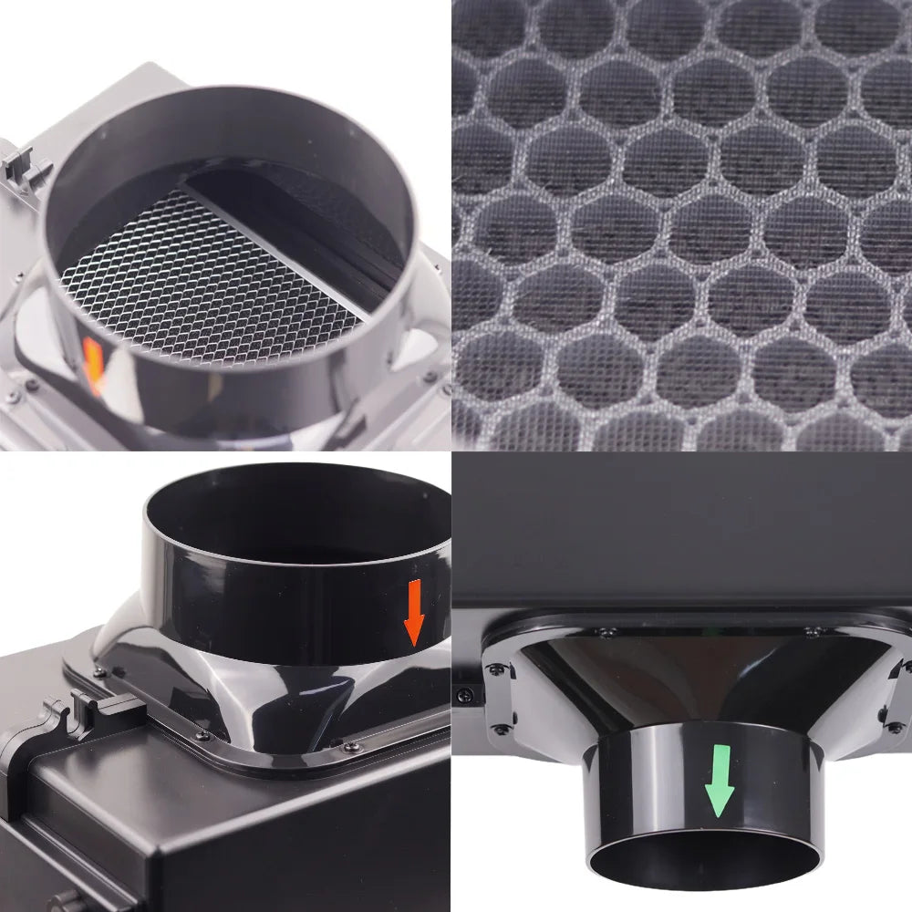 3 Layers Purification Filter Box with Hepa and Carbon Filter For Ventilation System HVAC System Heating And Cooling Ventilation