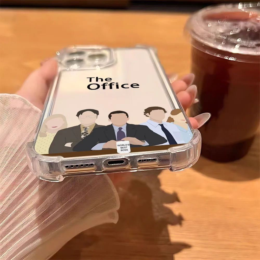 The O-Offices TV Show New Phone Case for IPhone 16 15 14 13 12 11 Mini Pro Max X XR XSMax 7 8 Plus Anti Fall Transparent Cover