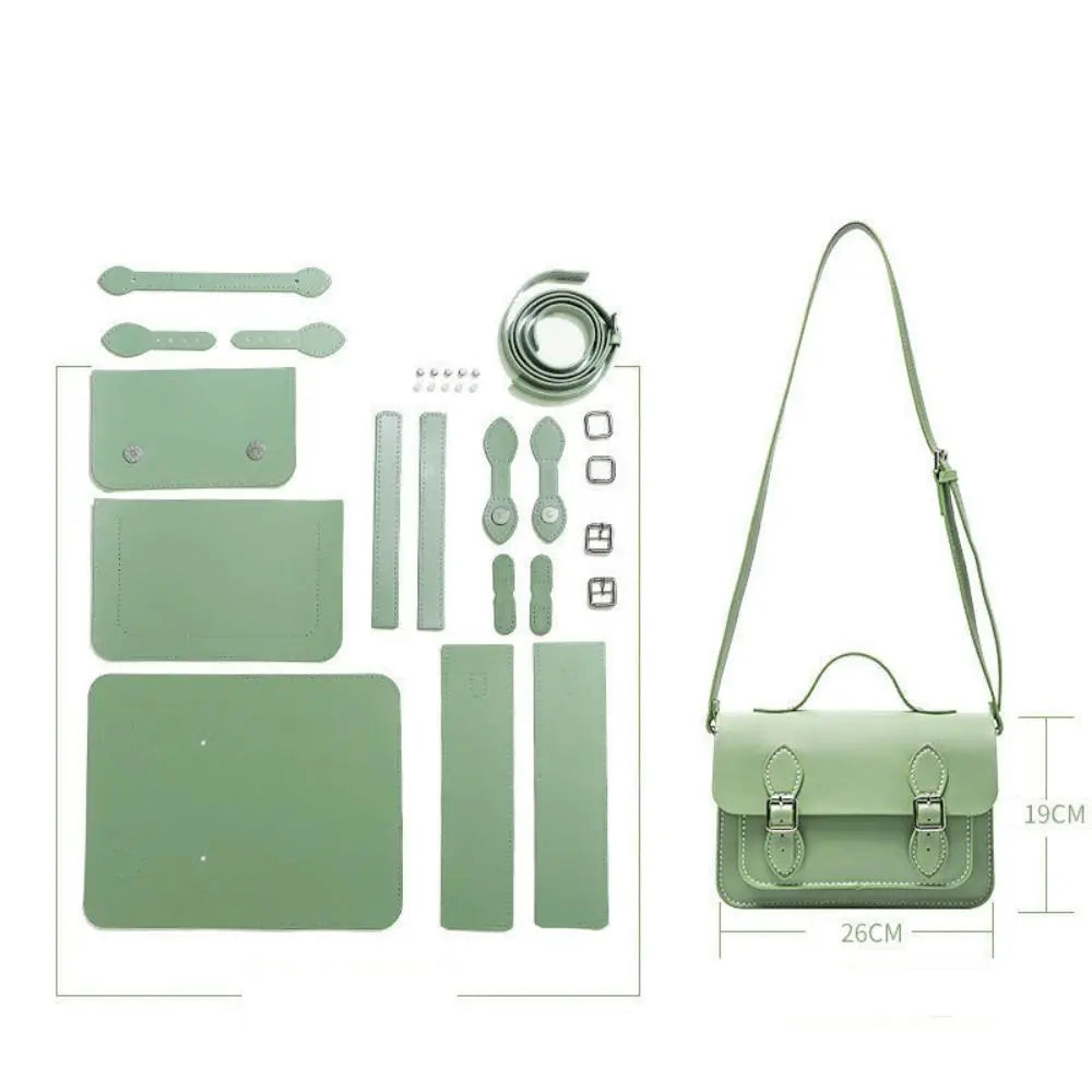 New PU Leather DIY Material Bag DIY 10 Colors Shoulder Crossbody Bag Hand-stitched Self-made Bag Women