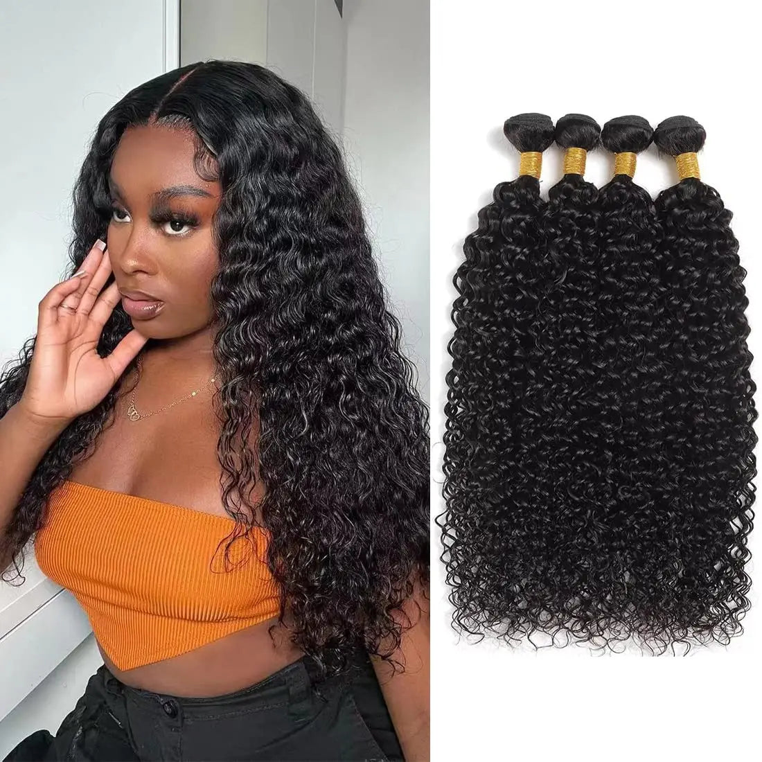 Water Wave Bundles Human Hair Extensions For Women Peruvian Hair Bundle Raw Virgin Hair Unprocessed Human Bundle Curly Hair