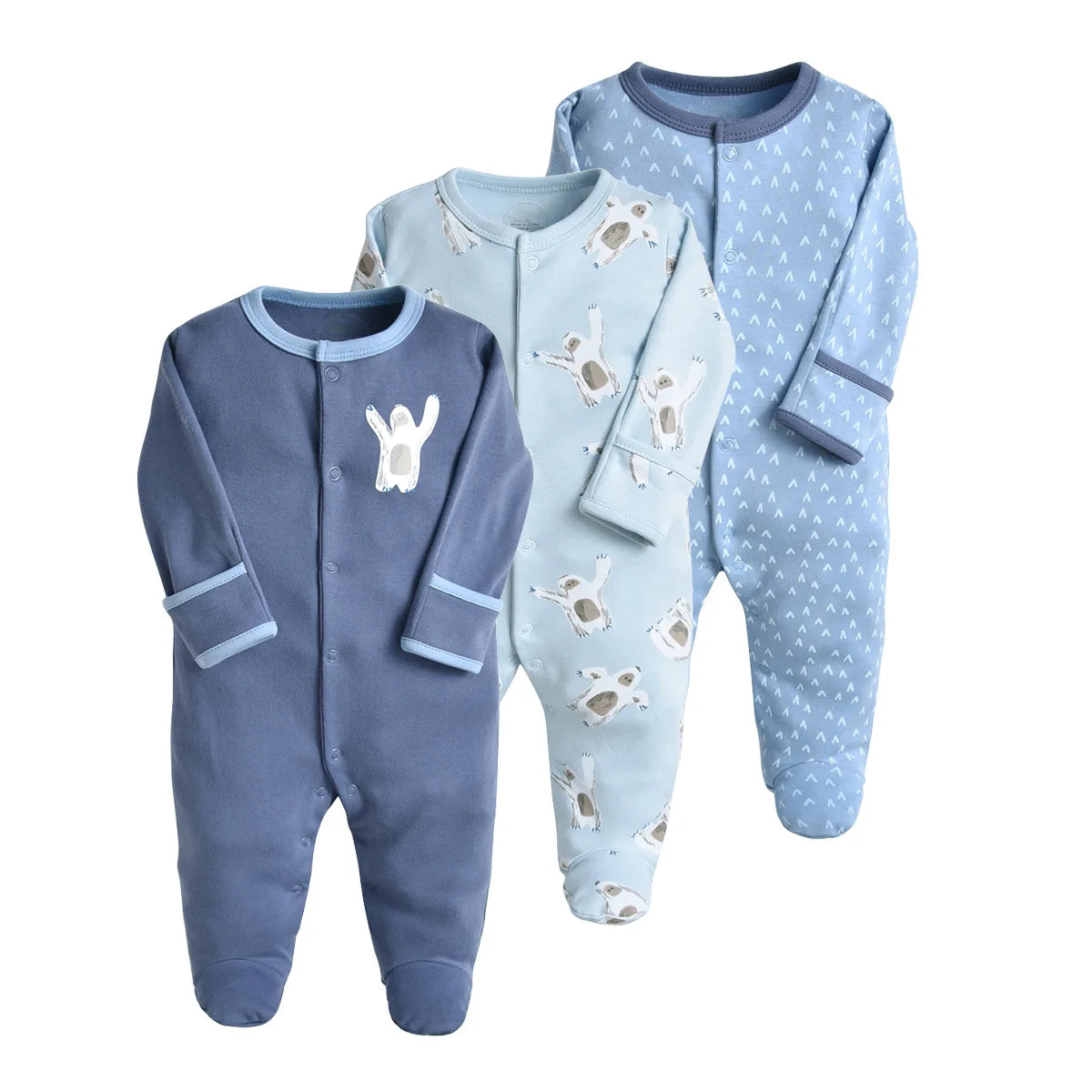3Pcs Brand Newborn Baby Clothes Set Infant Boys Girls Romper Cotton Long Sleeve Pajamas Jumpsuit Toddler Outfits