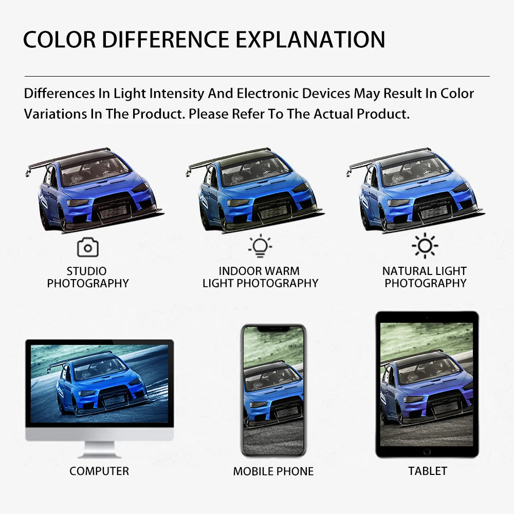 Gulf Blue Vinyl Wrap Car Motorcycle Adhesive Vinyl Body Wrapping Film Waterproof PVC Auto Decal Car Accessories Decoration