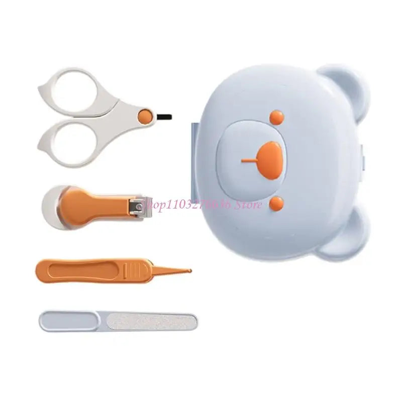 R6FD Baby Nails Care Tool Safe Grooming for Newborns Include Clippers & Tweezer