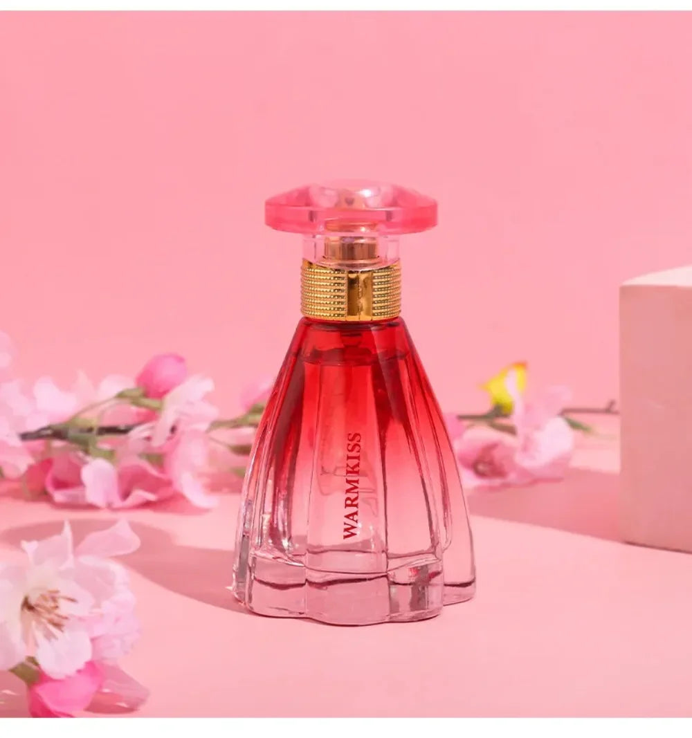 50ml WARMKISS Ladies Perfume Red Gradient Skirt Shape Bottle Long Lasting Sweet Floral Fruity Scent Valentine Dating Gift