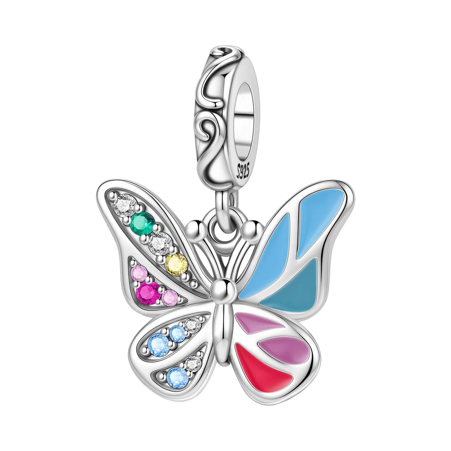 925 Sterling Silver Plated Bee Sunflower Butterfly Charm Pendant Fine Jewelry Women DIY Bracelet Necklace Birthday Party Gift