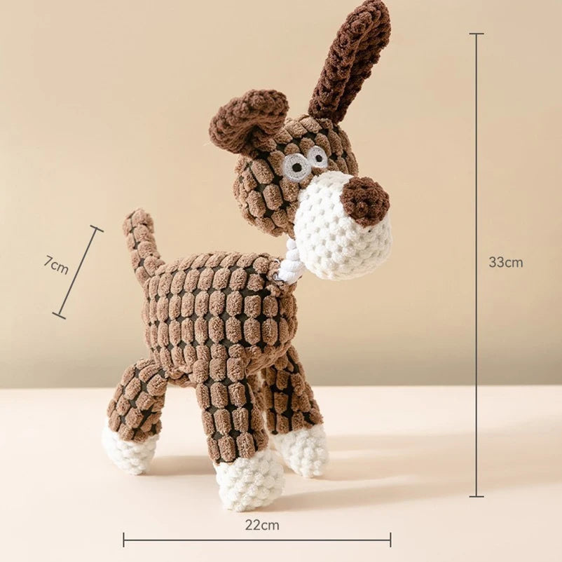 New popular cute animal shaped pet plush toys interactive toys for pets to relieve boredom and grind teeth
