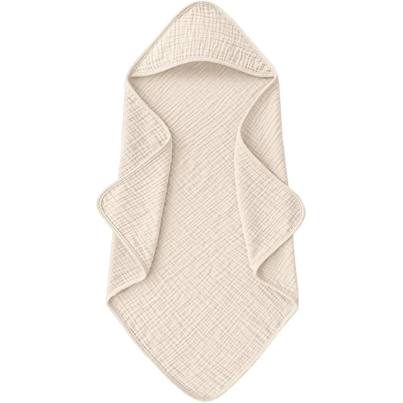 1PC Hooded Baby Towels for Newborn Muslin Organic Cotton Baby Bath Towel Soft Absorbent Towels for Boys Girls