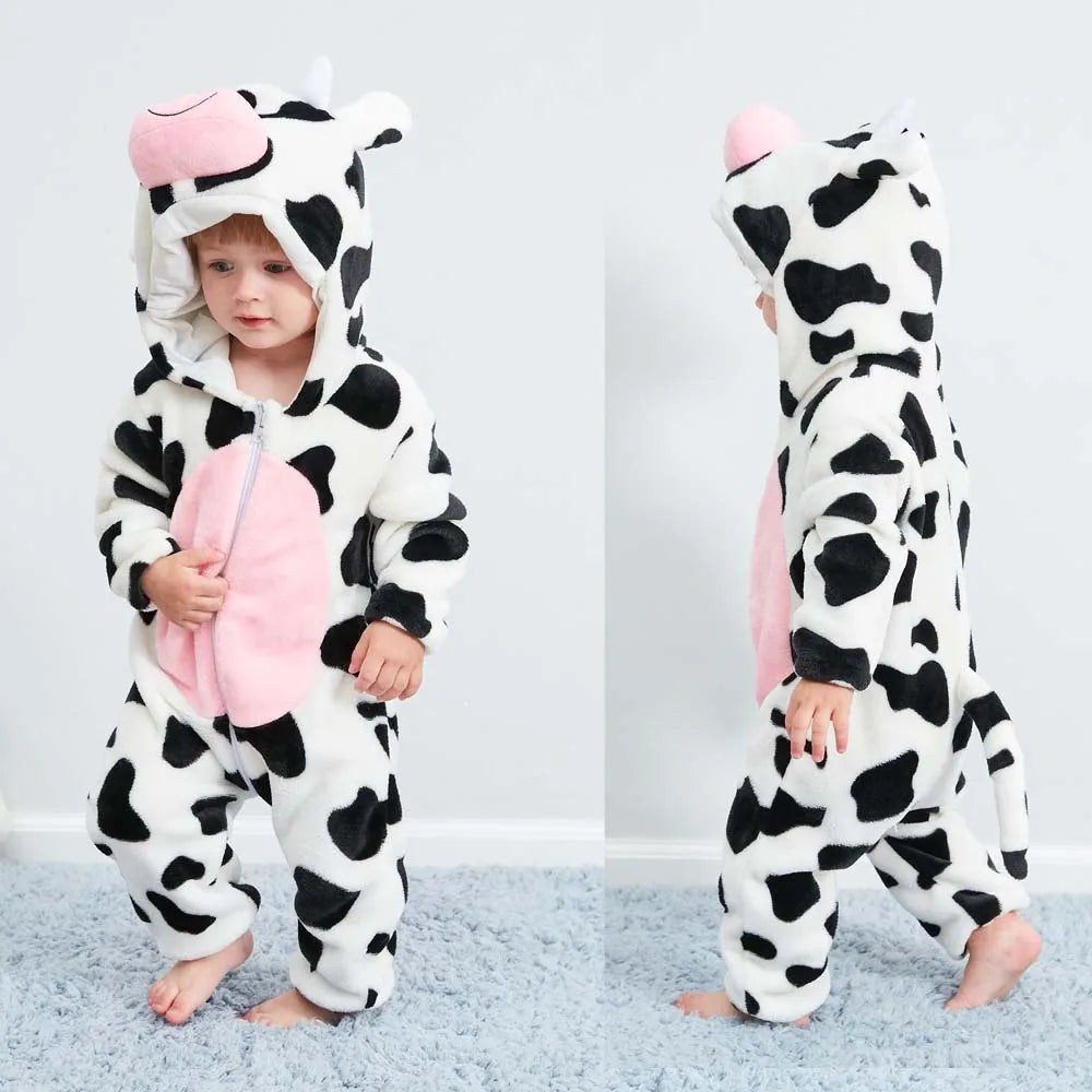 0 to 4 Years Baby Pajamas Winter Cartoon Sleeping Clothes Boys Dinosaur Pijamas Onesies Girls Clothes Toddler Night Bodysuits