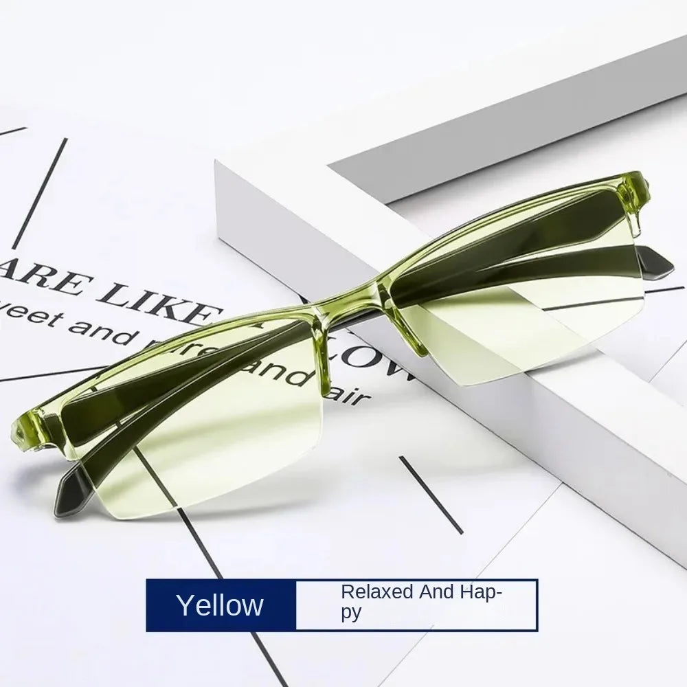 New Smart Automatic Zoom Reading Glasses Rimless Ultralight Anti Blue-ray Radiation Protection Spectacle Computer Goggles Unisex