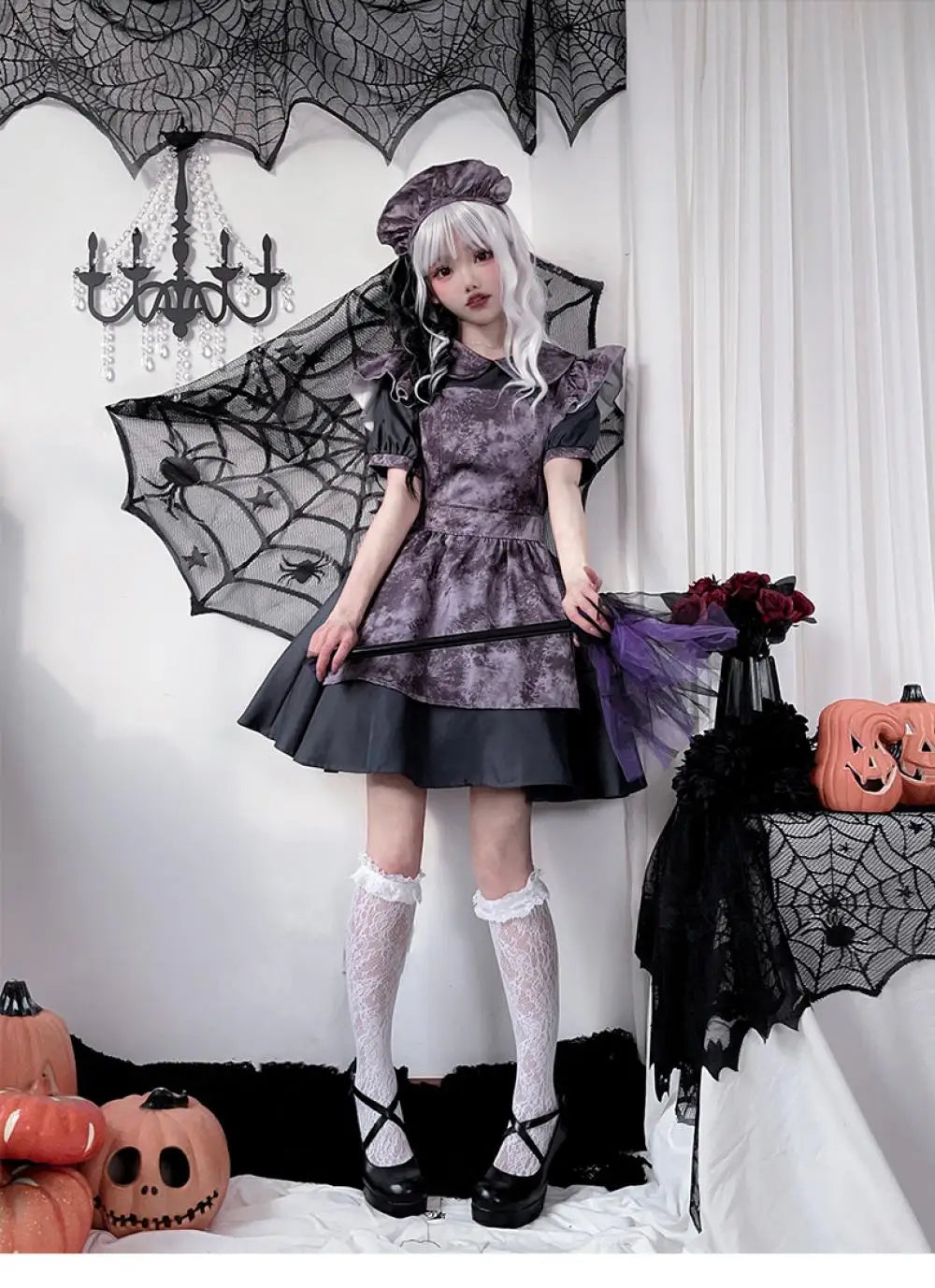 Halloween Costumes Lolita Dresses Pumpkin Witch Vampire Maid Outfits Dark Teenage Gothic Scary Doll Role-Playing Japanese Suit