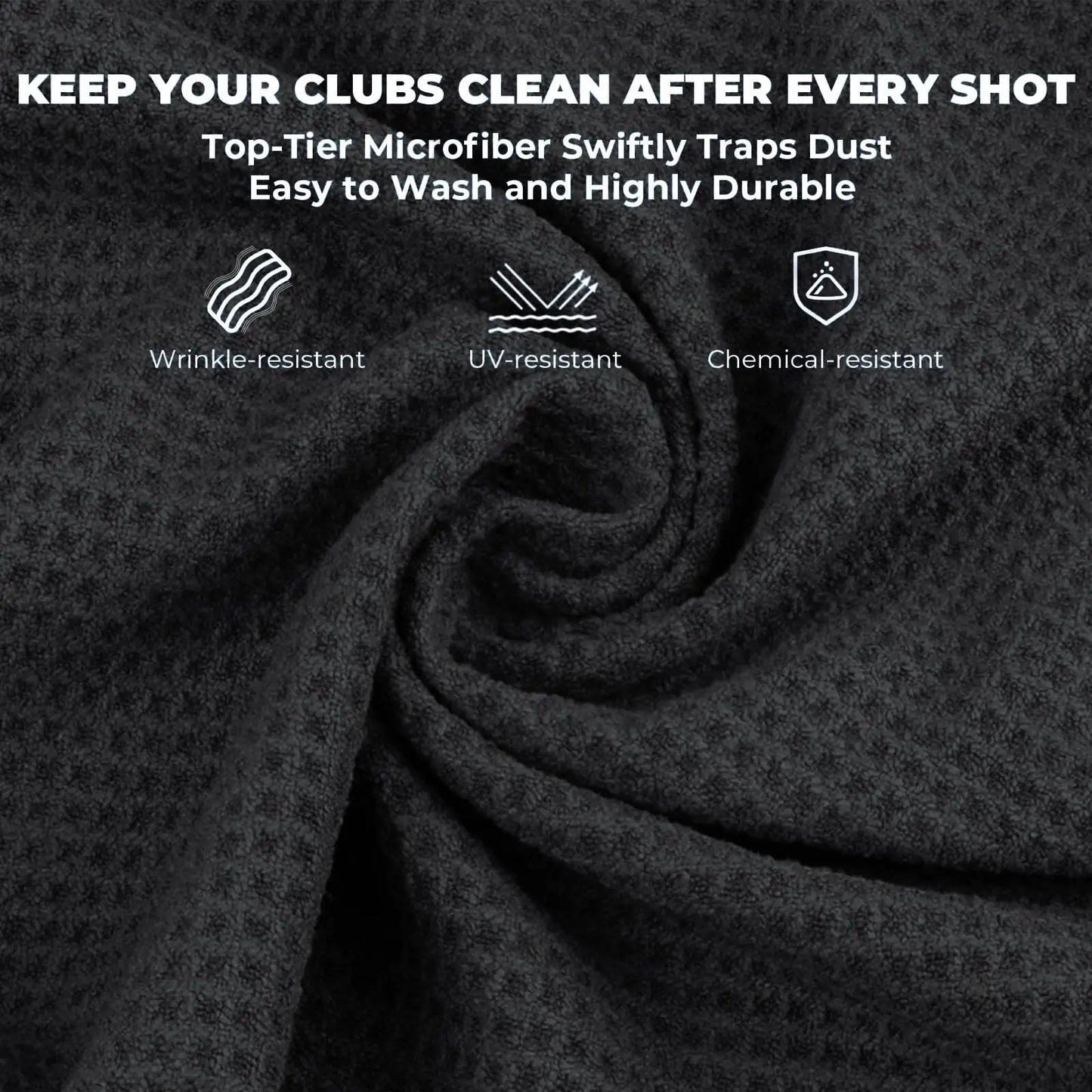 Golf Towel Microfiber Fabric For Golf Lovers Soft Absorbent Golf Club Cleaner Rag Clip Golf Accessories Golf Club Cleaning Towel