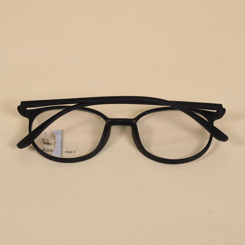 Black Frame Round Multifocal Reading Glasses Women Men Anti Blue Light Multifocal Readers Eyeglasses For Readers+125+175+225+275