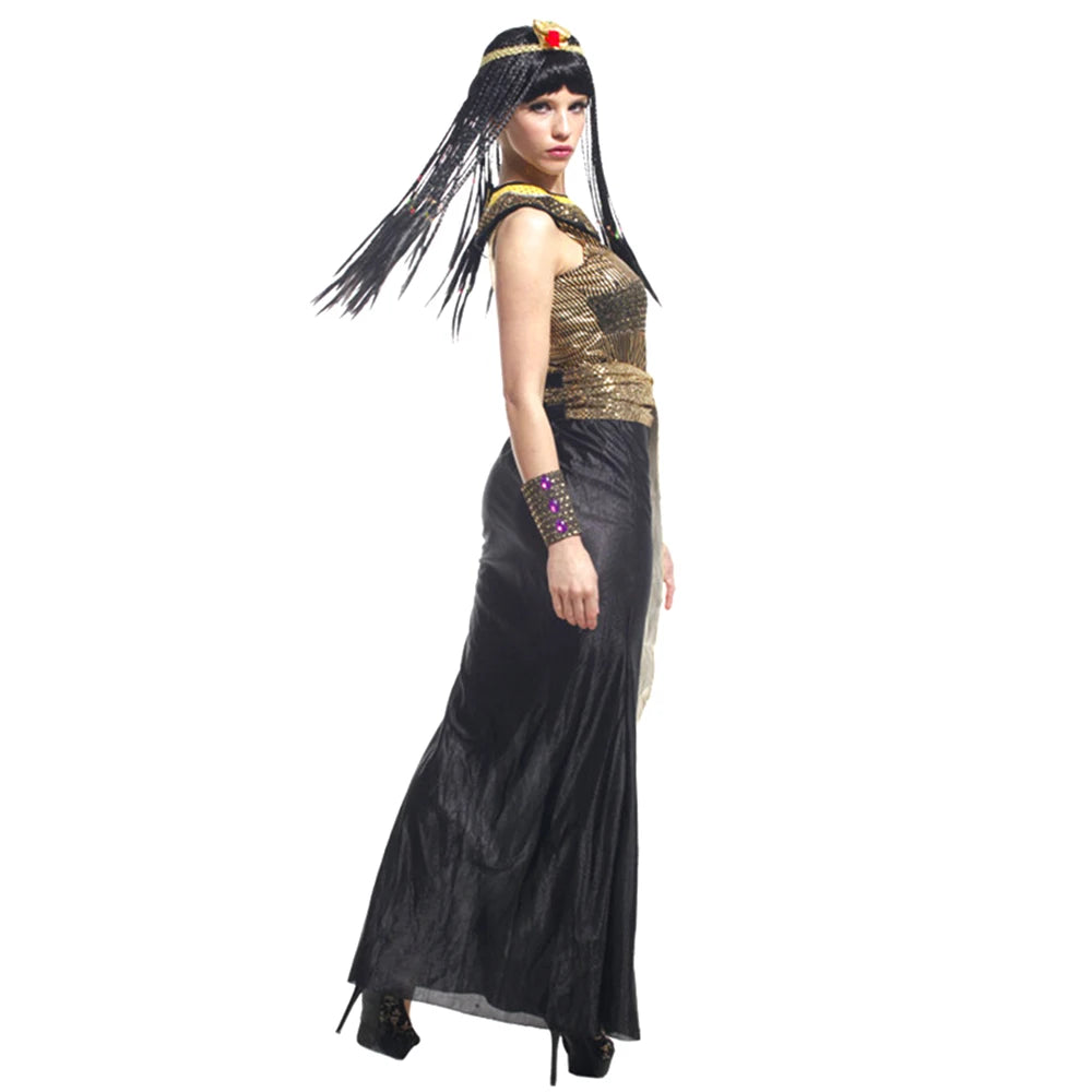 Halloween Ancient Egypt Egyptian Pharaoh Costume for Men King Cleopatra Queen Cosplay Carnival Party Medieval Couple Party Dress