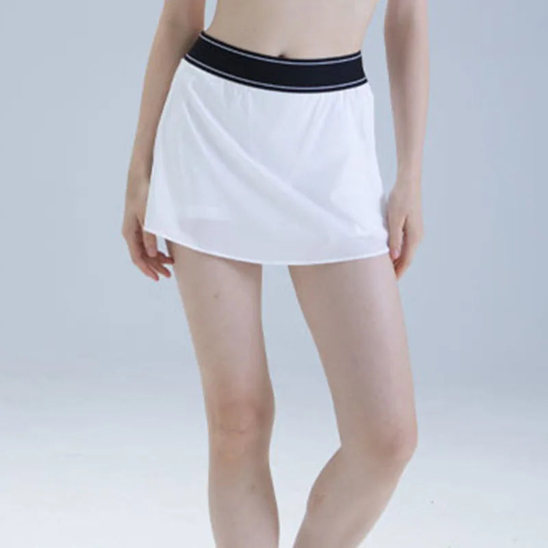 New Women's Tennis Skirt Outdoor Sports Breathable and Comfortable Simple Anti Light Skirt