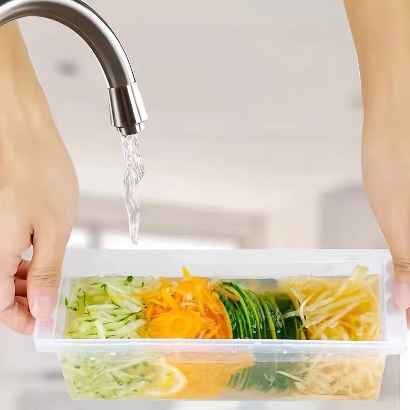 5in1 Vegetable Grater & Square Cutter Manual Shredding Dicing Grating Compact Design Multifunctional Slicer Chopper Kitchen Tool