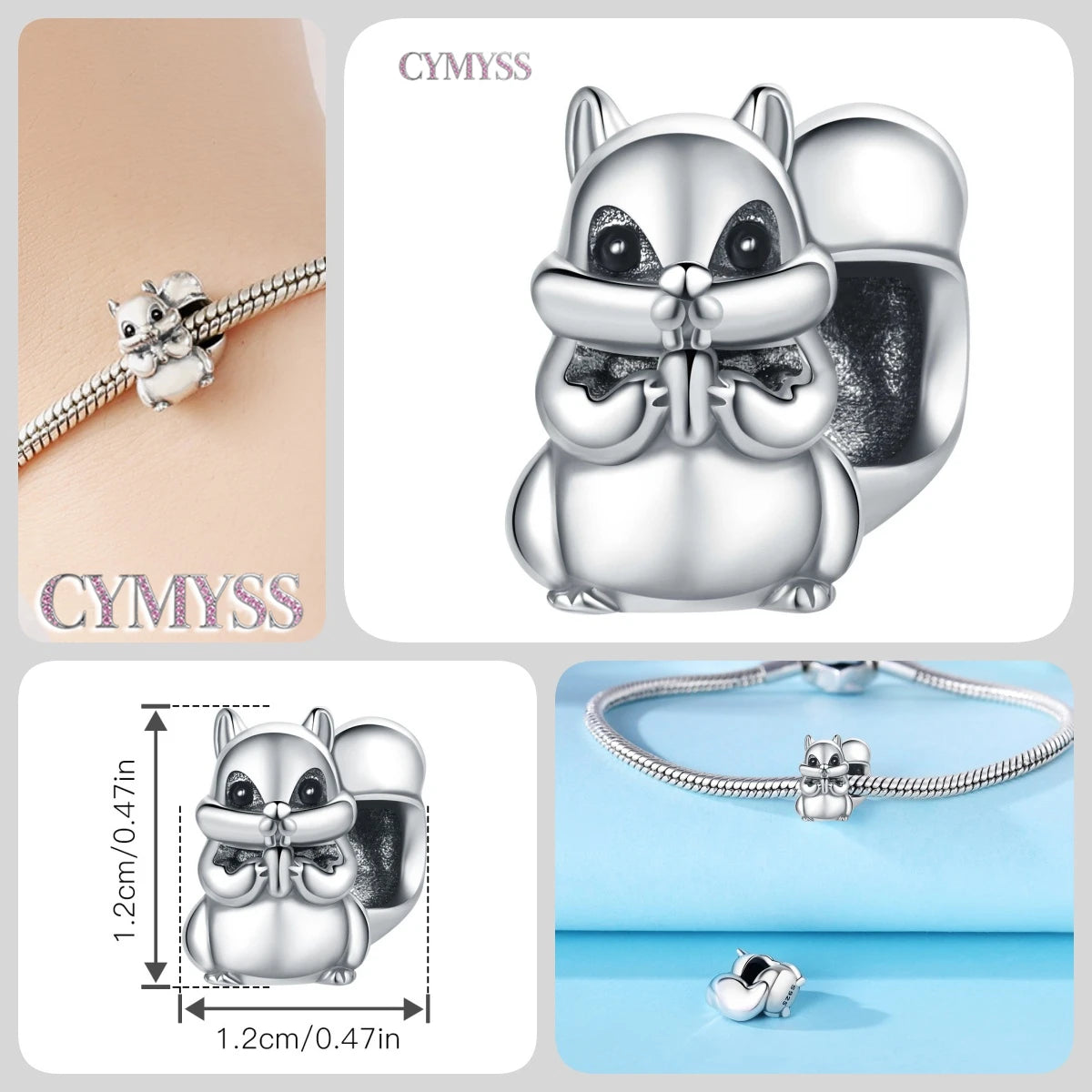 925 Sterling Silver Cute Pet Animal Lion King Pendant DIY Jewelry Beads for Women Bangle Bracelet Necklace Birthday Party Gifts