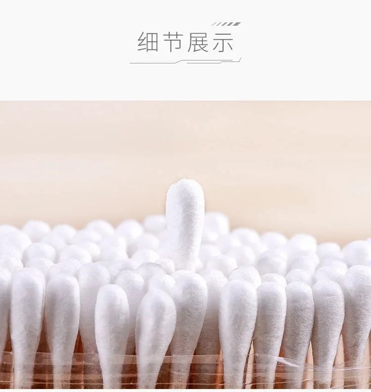 100pcs Colorful Safe Pure Cotton Swabs Baby Infant Dual Head Use Cleaning Makeup  Swabs for Ear Nostril Cleaning