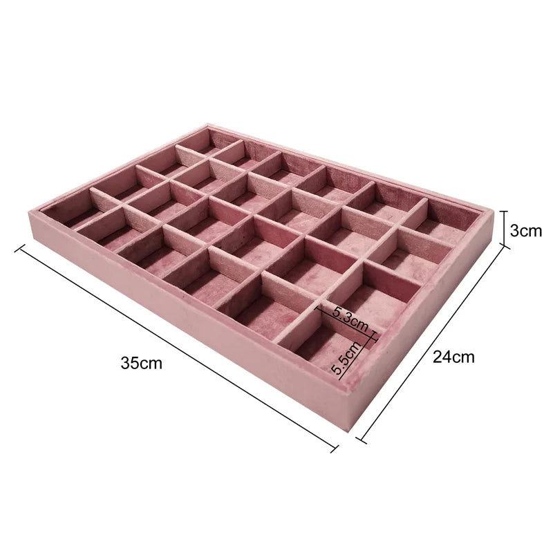 Large capacity jewelry display tray 35*24cm ring earring necklace storage holder Personal jewelry collection decoration tray