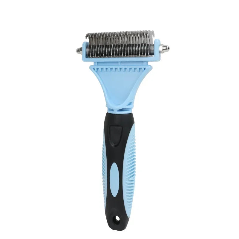 Professional Dog Dematting Comb Pet Hair Brush Double Sided Fur Knot Cutter Cat Grooming Shedding Brush for Pet Hair Tangles