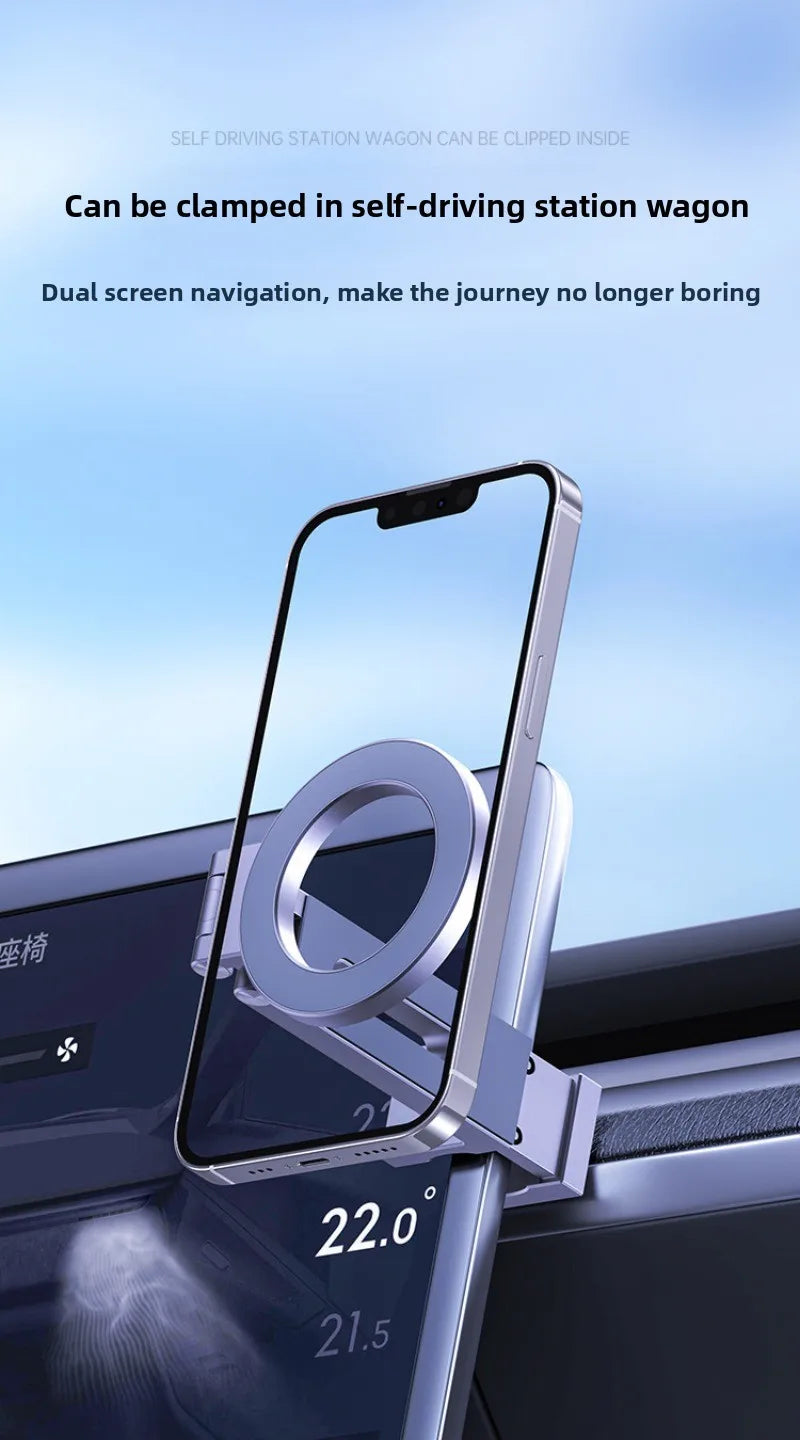 Universal Magnetic Phone Holder Travel Essentials Flexible Rotation Hands-Free Airplane Phone Mount for IPhone15 Pro Max Series