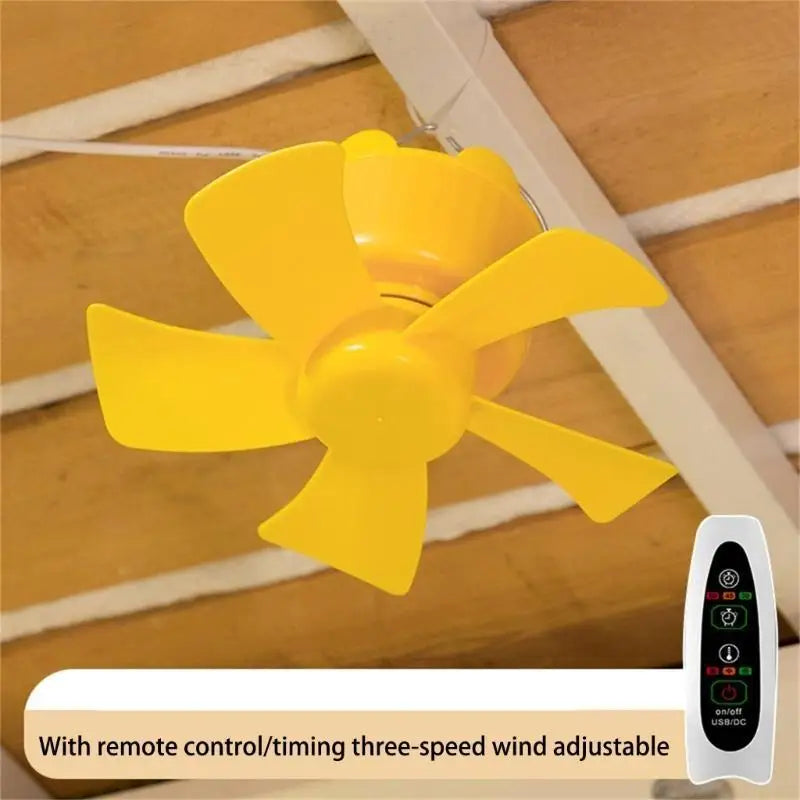 D0AB USB Powered Mini Fan Remote Controlled Electric Fan for Office and Dormitory Use