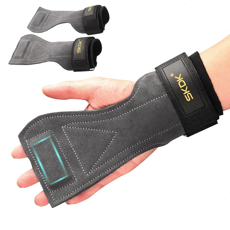 2Pcs Gym Gloves Fitness Hand Palm Protection Equipment Anti Slip Wear-resistant Wrist Wraps Hard Pull Weight Lifting Grip Pads