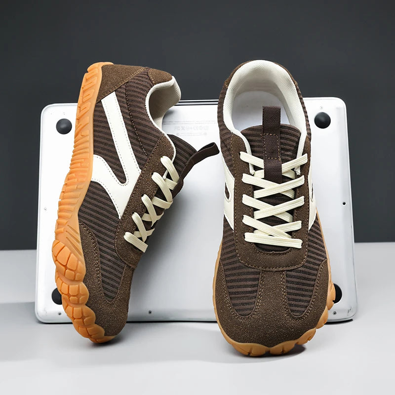 New Wide-toe Men's Shoes Casual Soft Sole Wide-Toe Shoes Walking Sneakers Breathable Mesh Comfortable Barefoot Shoes Big Size 48