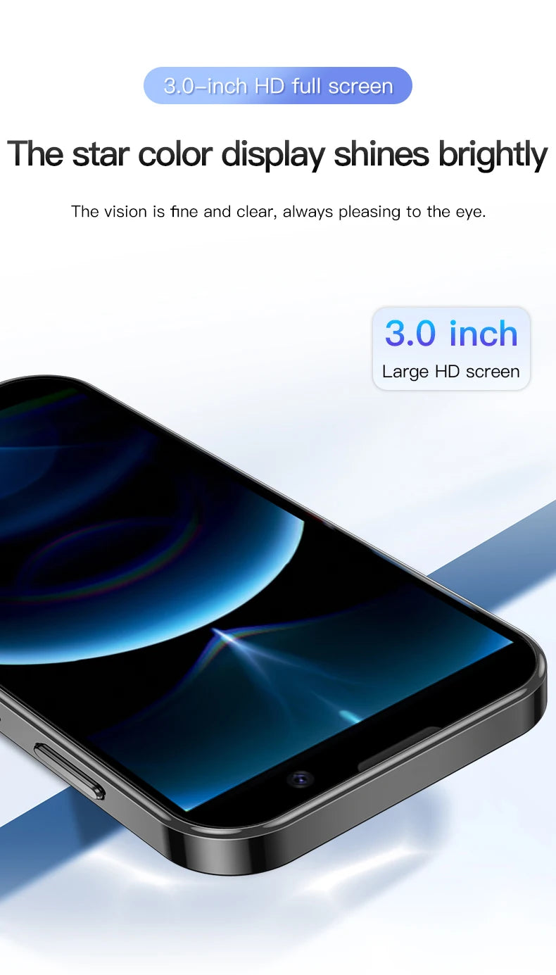 SERVO 16SE Ultra Mini Pocket Smartphone 16GB ROM 3G WCDMA Android 9.0 WiFi Dual SIM Face Unlock Play Store 3.0" Screen Cellphone