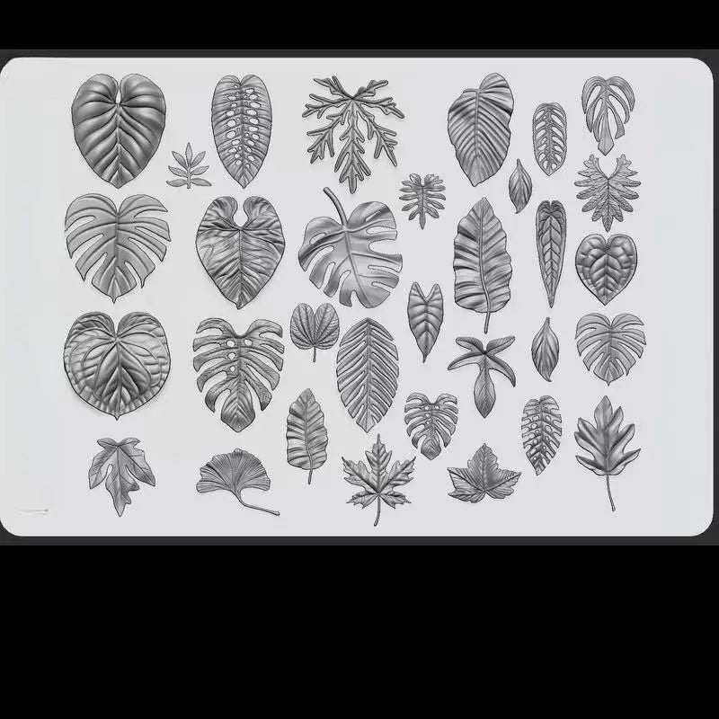 1PC Nail Art Drip Glue Mold 3D Ginkgo Maple Leaf Design Modeling Templates For DIY Nail Decoration Manicure Accessories