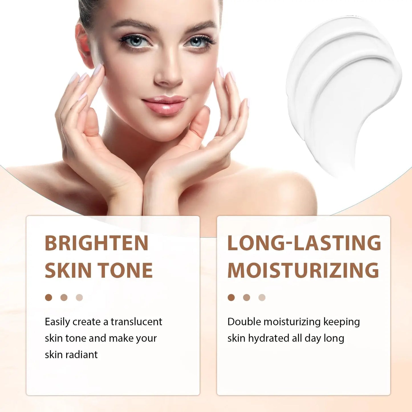 Lady Makeup Cream，Nicotinamide Vitamin C Plain Face Cream, Nicotinamide Cream for Face, Multifunctional Hydrating Makeup Cream