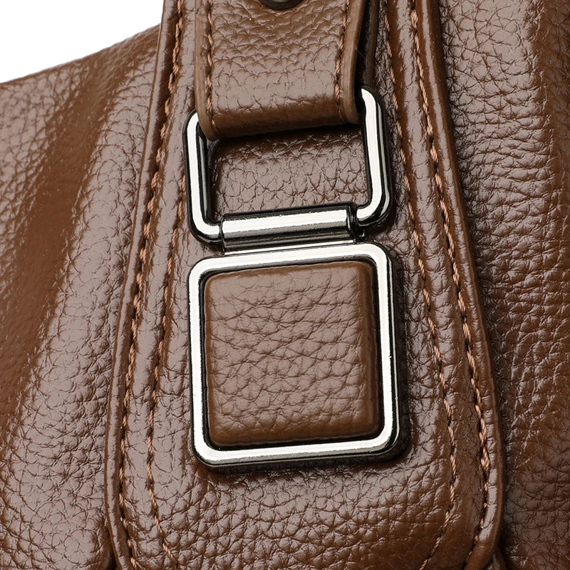 Genuine Brand Top Quality Soft Leather Casual Tote Bags for Women Handbag Luxury Female Shoulder Crossbody Sac Winter Style Bag