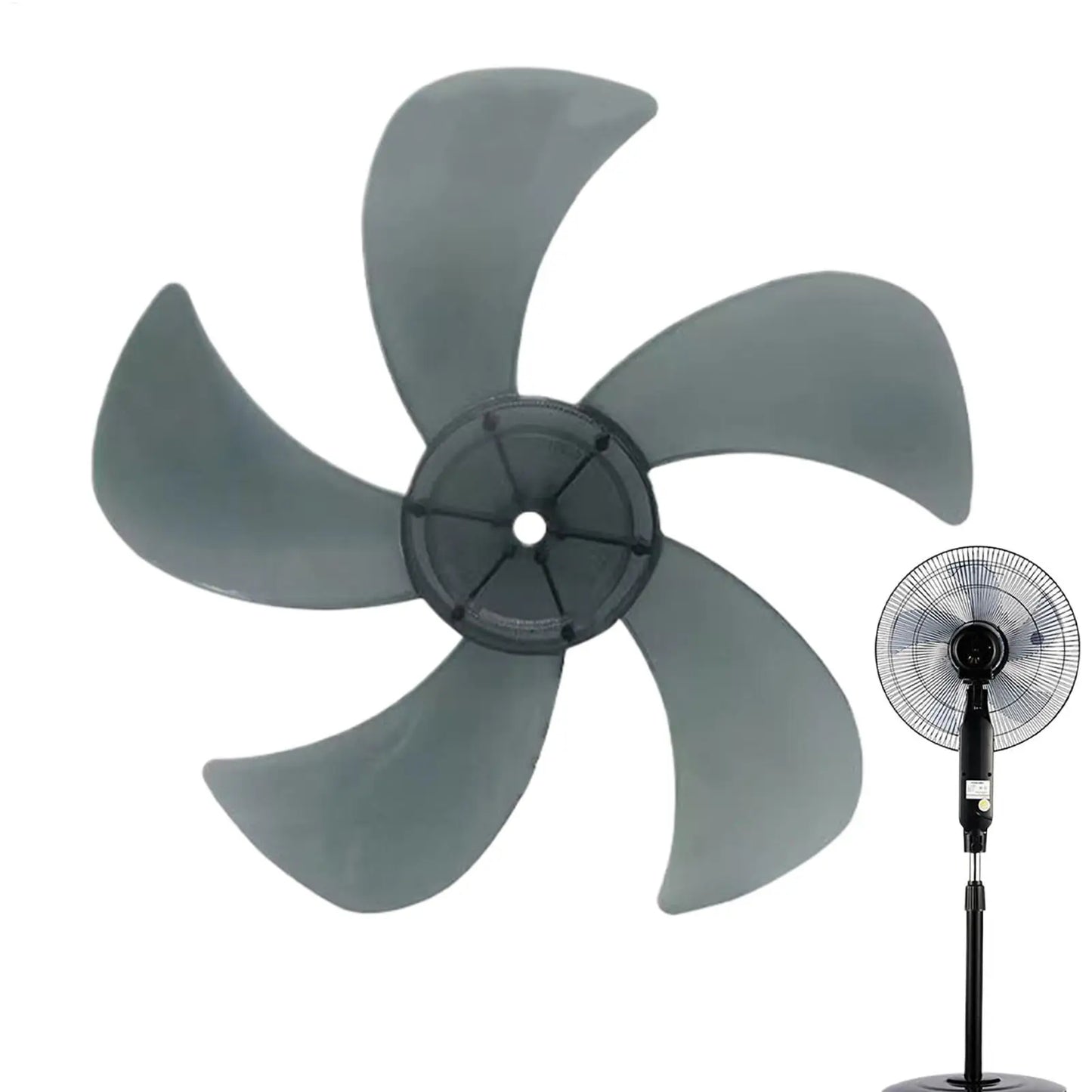 12/14/16 inch Fan Blade Replacement 5 Leaf Universal Table Stand Wall Fan Part with Nut Cover Quiet for Bedroom Home Office